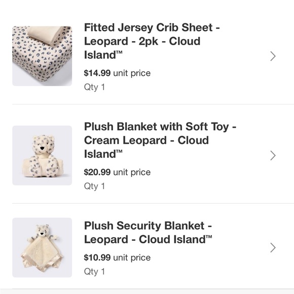 Cloud Island Leopard Print Crib and Security Blanket Set - Picture 4 of 4
